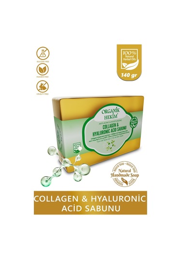 Doğal Peeling Etkili Yaşlanma Karşıtı Yoğun Nemlendirici Kolajen - Hyaluronic Sabunu 140 Gr