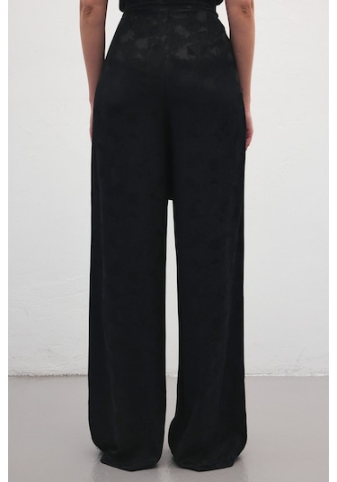 Sateen Camila Pantolon - Siyah-137185 siyah