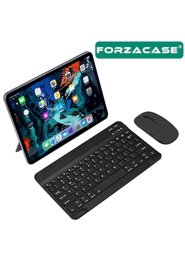 Tablet Telefon İçin Kare Tuş Bluetooth Klavye Mouse - Fc760 Beyaz