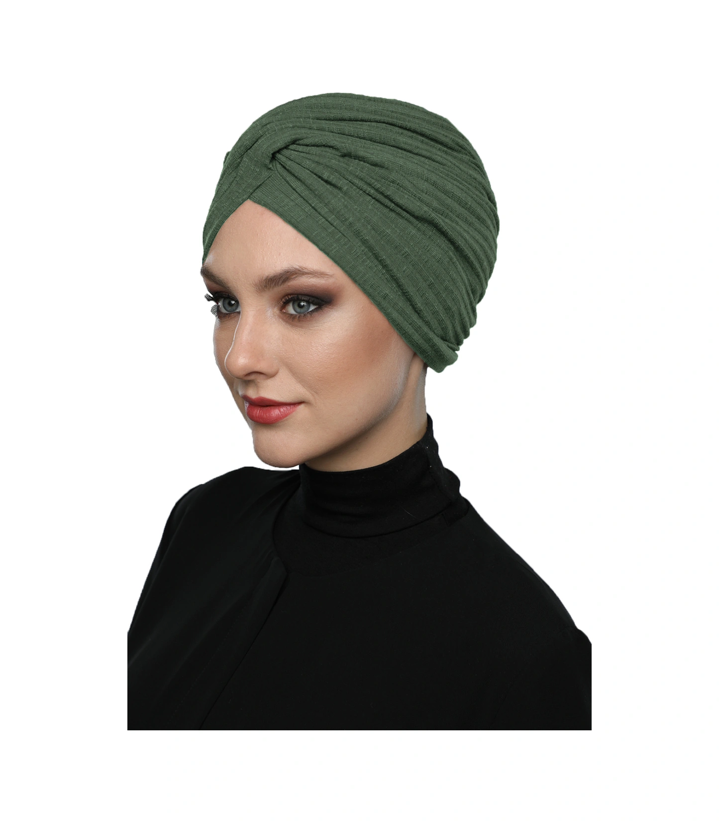 Çapraz Penye Astarlı Çağla Yeşili Hazır Türban Tesettür Bonesi Çağla Yeşili