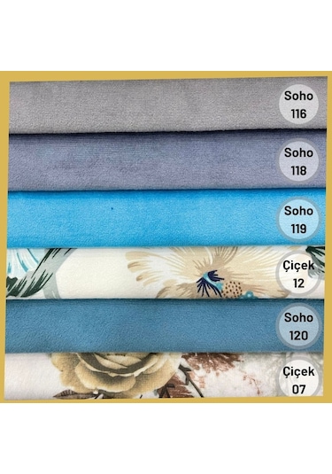 Döşemelik Kumaş Soho (15 Düz Renk - 12 Desenli Seçeneği)