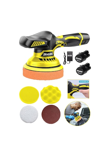 Dragro Alman Drg-598vf Orbital Devirli Kömürsüz Akülü Araç,parke,mermer,ahşap Polisaj Cila Makinesi S
