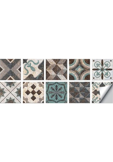 Turuncu&sarı Kristal Çini Kendinden Yapışkanlı 3d Duvar Sticker Mutfak Duvar Kağıdı Duvar R Odası Banyo Duvar Sticker Dğ. 56865444 Diğer