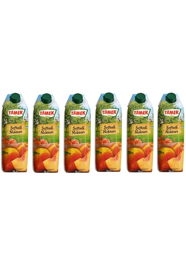 Tamek Şeftali Nektarı 1 Lt X 6 Adet