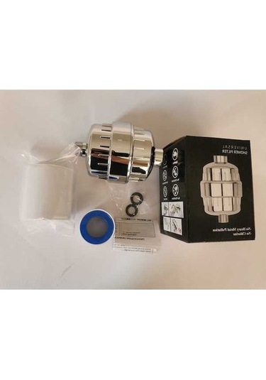 Novahub 10-15 Katmanlı Su Filtresi Duş Başlığı, 17 Katmanlı Banyo Filtre, Karbon Filtreli, Kolay Kullanım, Evde Rahatlık Gri