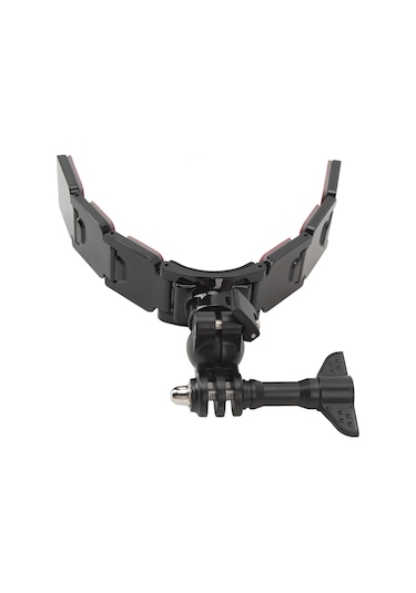 Padalink Motosiklet Kaskı Çene Tutucu, 3 Bölümden Ayrılabilir, 360 Derece Dönebilen, İki Yönlü Yapışkanlı Spor Kamera Tutucu Aksesuarı