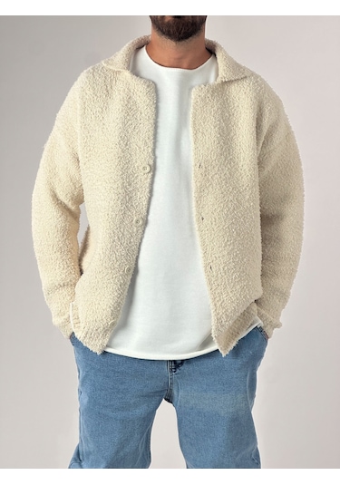 Cocopelli Ekru Peluş Hırka Coc1173 Ekru