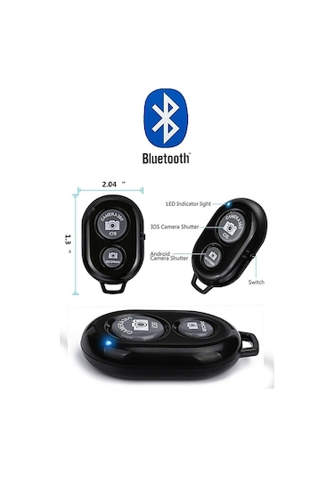 Bluetooth Kumanda Tüm Telefon Ile Uyumlu Video Selfie 10 Metre Me