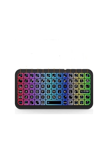 Just Cheap Store Mini Klavye Smarttv Işıklı Bluetooth Kablosuz Televizyon Ps3 Dizüstü Tabletler Ve Telefonlar İçin