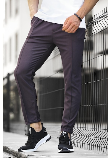 Oksit Norris Duble Paça Fitilli Slim Fit Erkek Eşofman Altı 001