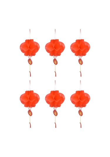 Kangvka 20 Adet Kırmızı Kağıt Feneri 15cm Çapında - Kolay Kurulum, Fesyen Dekorasyon, Yılbaşı Ve Bayramlar İçin