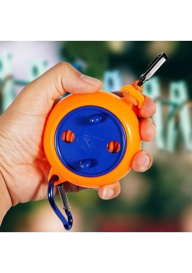 Didadodo Turuncu 10m Delikli Olmayan Çamaşır İpi Geri Çekilebilir Taşınabilir Seyahat Kurutma Rafı Açık Kamp Rüzgar Geçirmez Taşınabilir Asılı Çamaşır İpi - Küçük Ve Pratik Turuncu