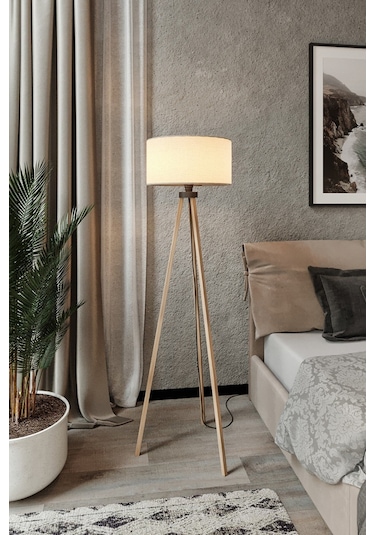 Lambader Kumaş Bej Kahve Ayak Tripod Ly519