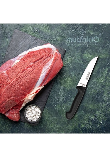 Mutfak10 Silver Seri Kasap Bıçağı No :0 13 Cm 32307 Siyah