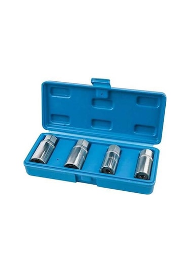 Pazly 6mm-12mm Çelik Kafa Yok Somun Çıkarıcı Seti, 1/2 İnç Uyumlu, 4 Adet, Plastik Kutulu, Kayıp/vuruk Somunlar İçin