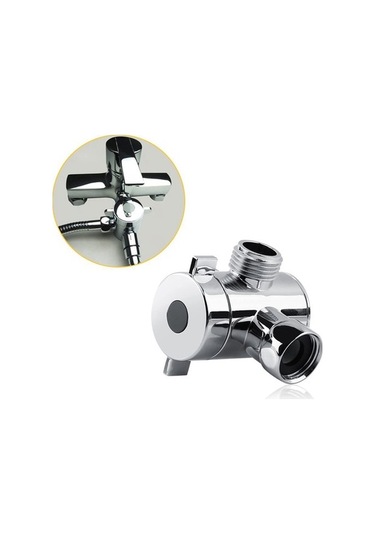 Ulzyvf 2x Abs Krom 3 Yollu Yönlendirici Hortum Bağlantısı T Şekli Adaptör Konnektörü Açılı Vana Hortum Banyo Duş Kolu Tuvalet, Küçük Boyutlu
