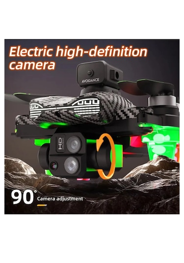 C19s Hd Dual 360 Kamera Katlanabilir Çantalı Drone Seti Karbon