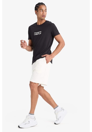 DeFactoFit Hızlı Kuruyan Slim Fit Dar Kesim Bisiklet Yaka Baskılı Sporcu Kısa Kollu Tişört F2762AX25SPBK81 DeFactoFit Hızlı Kuruyan Slim Fit Dar Kesim Bisiklet Yaka Baskılı Sporcu Kısa Kollu Tişört F2762AX25SPBK81