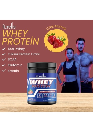 Fibrelle Whey Protein Çilek Aromalı 300 G Çilek
