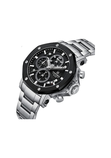 Naviforce Erkek Kol Saati Fonksiyonlu Çelik Kordon 2142 Siyah