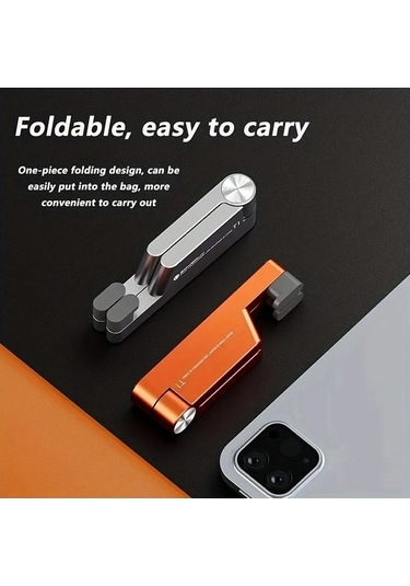 Tongxida Mini Alüminyum Katlanır Masa Tutucu, T1 Evrensel, Taşınabilir, Black, Boyutlu -