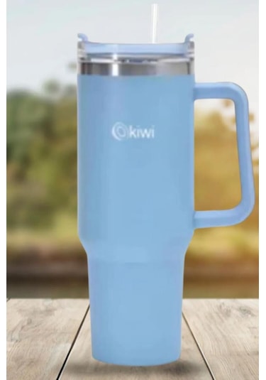 Kiwi Kt-8660 Pipetli Termos Bardak 1,2 Lt Sıcak Ve Soğuk Mavi