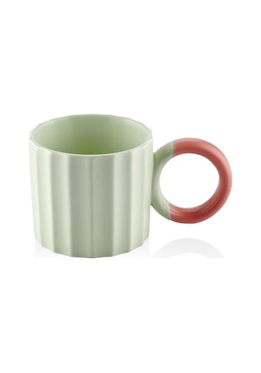 The Mia Runden Porselen Kupa Yeşil 250 Ml