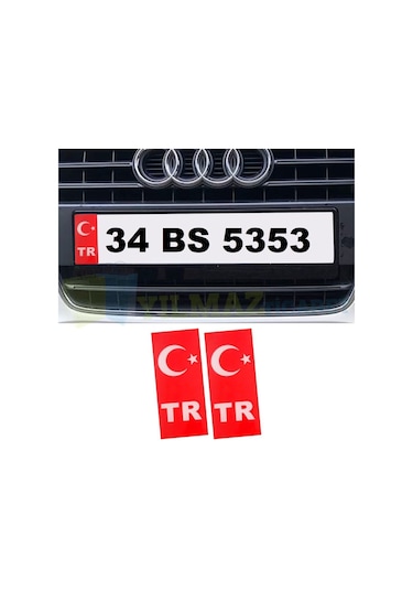 2'li Plakalık Tr Ay Yıldız Damla Sticker 10x4 Cm Diğer