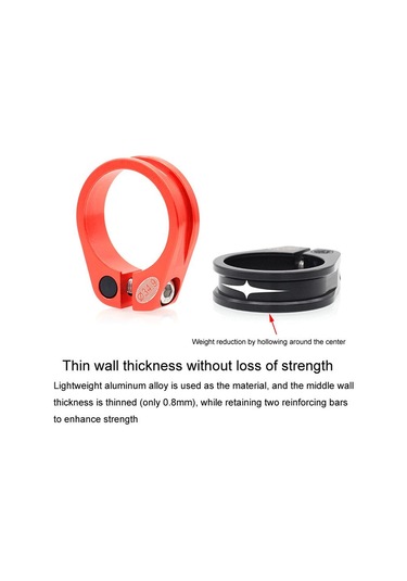 Sones Dağ Yolu Bisikleti Alüminyum Kilitli Sele Borusu Kelepçeleri Sele Borusu Kelepçe Halkası Bağlantı Parçaları 31,8 Mm Kırmızı