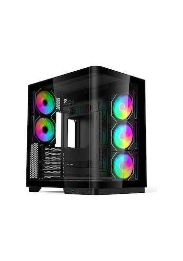 Hyper Rocket V335r Atx 8 Argb Fan Siyah Oyuncu Kasası