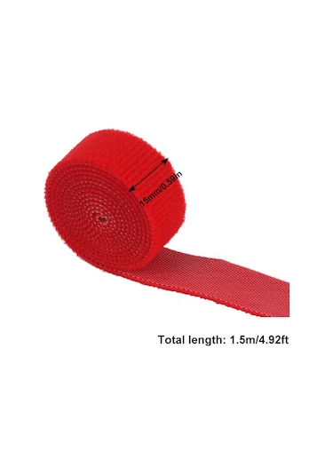 Yaozixa Nylon Kablolu Organizer 15mmx1.5m Beyaz, Kabloları Düzene Sokmak İçin Bant, Sargı Ve Çabuk Sabitleme Özelliği