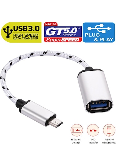 Gplus Mc318 Utv007 Chip Android Video Dvr Uyumlu Usb3.0 Otg Kablo