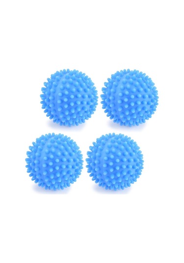 Pvc Yeniden Kullanılabilir Kurutma Makinesi Çamaşır Topu Mavi 4'lü