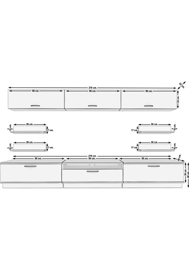 Decoraktiv Trendstyle 8y Mdf Tv Ünitesi Tv Sehpası Pera - Beyaz