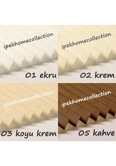 Cam Balkon Plise Perde Krınkıl Serisi, 4 Renk, Alüminyum Kasa (442667395)