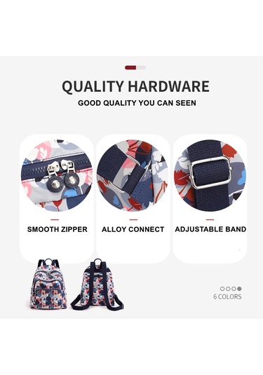 Kadınlar İçin Baskı Sırt Çantası Seyahat Yüksek Kapasiteli Su Çok Renkli