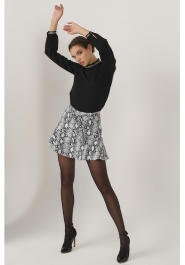 Shahiqa Kadın Desenli Volanlı Etek