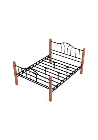 Argimo Pasifik Çift Kişilik Ferforje Metal Karyola Siyah 160 x 200