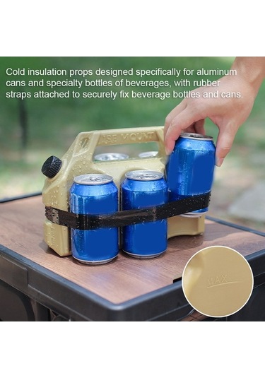 Besthome1 Kahverengi 1.6l Dış Mekan Buz Kutusu, Taşınabilir Soğutucu, Kamp & Piknik Çok Renkli