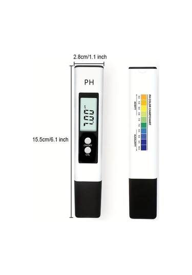Honeybeeshop Cloud Prime Dijital Ph Metre Kalemi Beyaz 0-14ph Hassas Su Test Cihazi Lcd Ekran