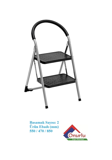 Saraylı 2'li Pratik Lüks Mega Metal Merdiven 1612