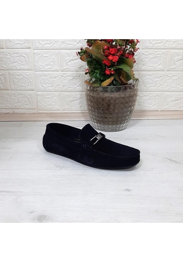 Fiyra Tkn Lacivert Nubuk Hakiki Deri Erkek Babet Günlük Ayakkabı 001