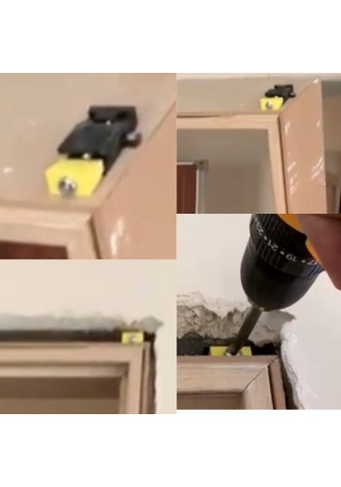 Kapı Montaj Aparatı - 5.5 Cm'ye Kadar Boşluk Doldurma Ve Sabitleme Aparatı Siyah