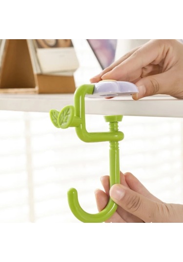 Elmpaly Pembe Ayarlanabilir Döner Masa Askısı Çıkarılabilir Çanta Askılığı Ofis Okul Pembe