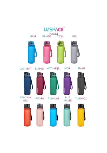 Uzspace 2'li Tritan Matara Seti 500 Ml 14 Farklı Renk Seçeneği Fiftyfifty