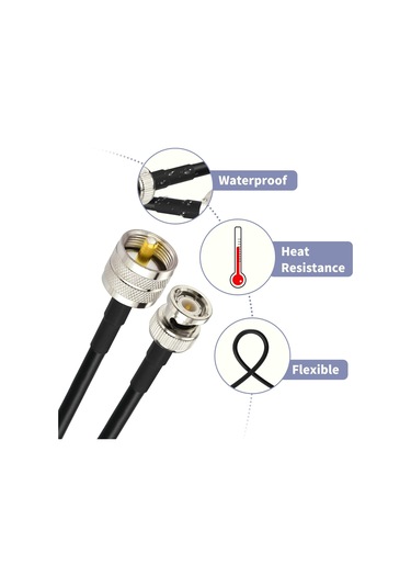 Sones 0,5 M Bnc Erkek - Uhf Erkek Rg58 Adaptör Kablosu