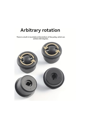 Dashanshop 4 Adet 360 Derece Dönebilen Gizli Ve Açılır Mobilya Taşıma Tekerleği Seti - Kolay Kurulum