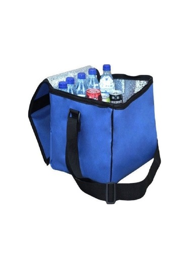 Çanta Termos Soğuk Sıcak Tutucu Yalıtımlı Piknik Kamp Plaj Omuz Çantası Mavi