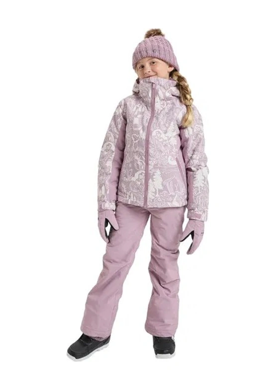 Roxy Free Jet Gırl Jk Orchid Smoke - Plaid 2 Kız Çocuk Snowboard Ceketi Ergtj03198-mgq2 Pembe