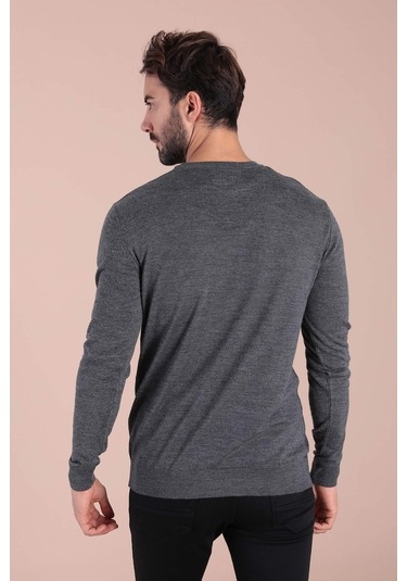 Ferraro Bisiklet Yaka Superfine Yün Kazak - Antrasit Antrasit (390467072) Antrasit